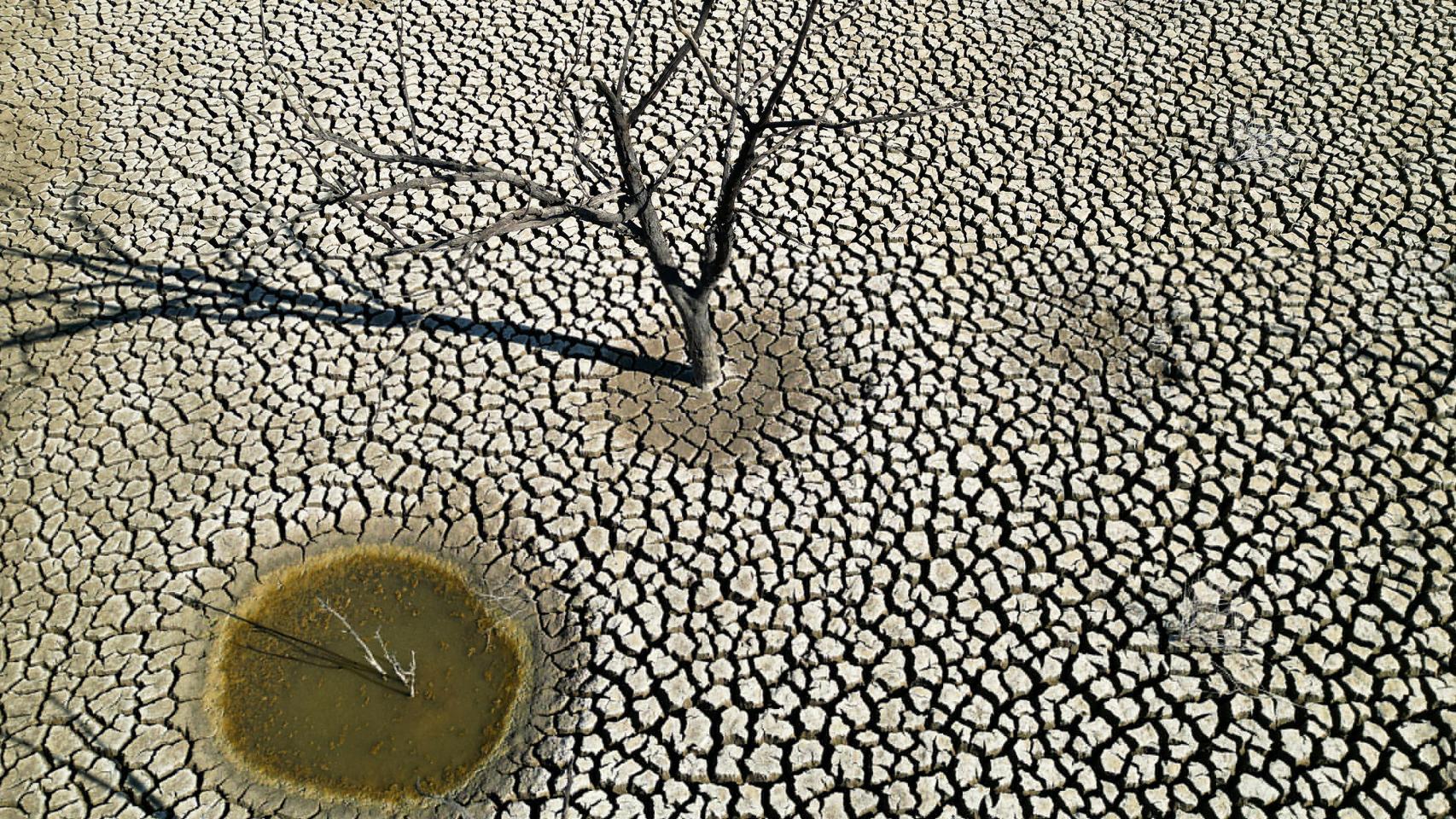 Vista aérea del embalse de Sierra Boyera, en Córdoba, a 26 de abril de 2023.