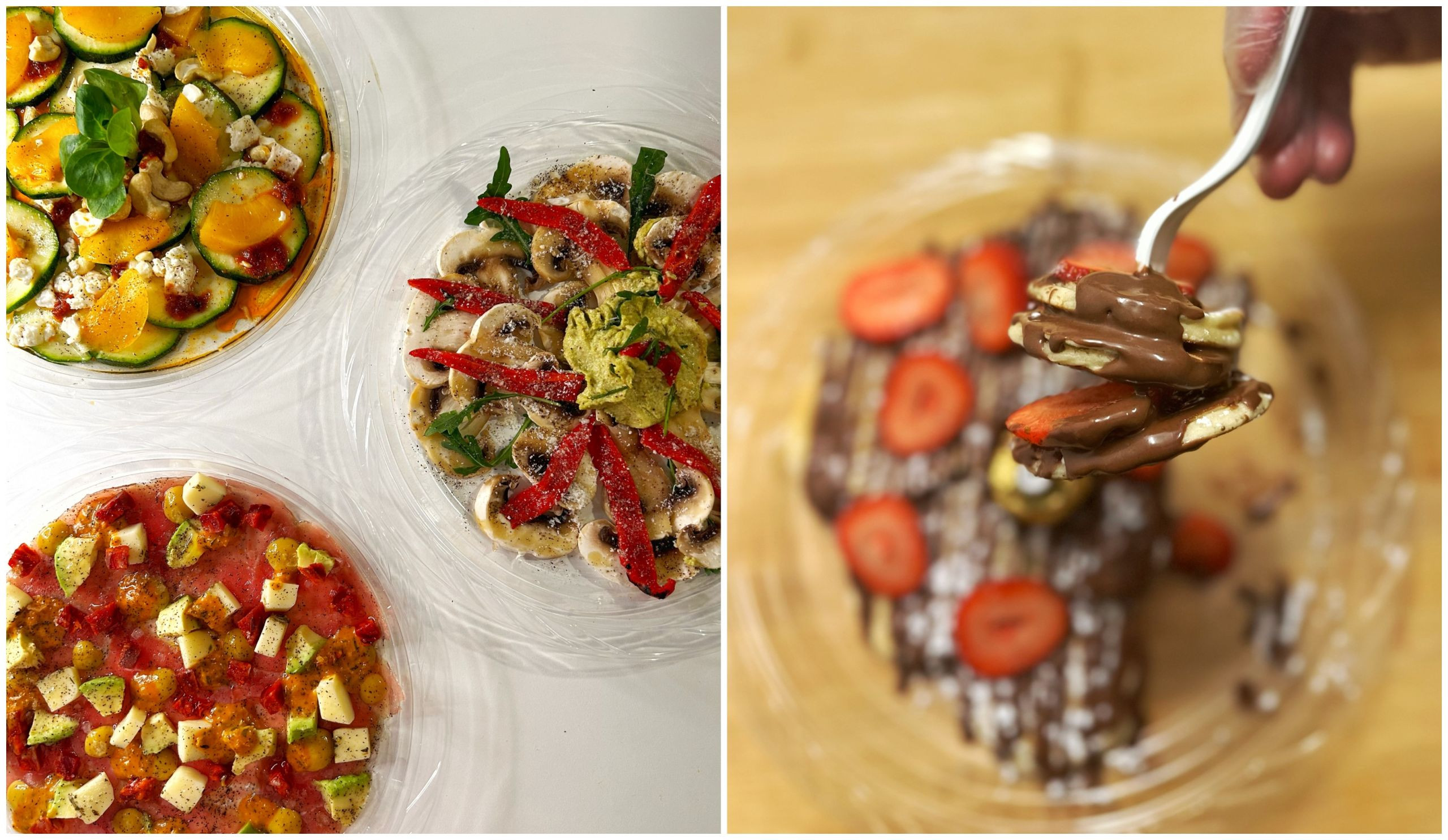 Carpaccios clásicos, ahumados y dulces de Team Carpaccio. Foto: Cedida