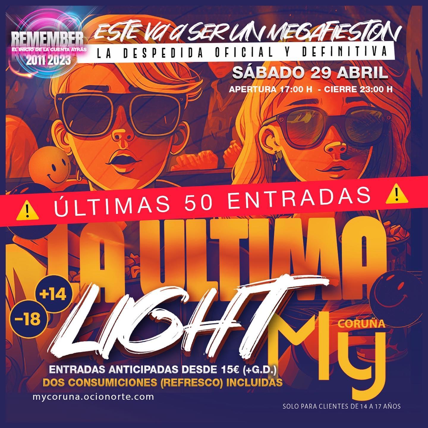 Cartel promocional de la última sesión light