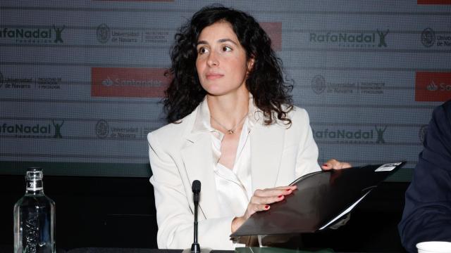 Xisca Perelló, la mujer de Rafa Nadal, este jueves en Madrid.