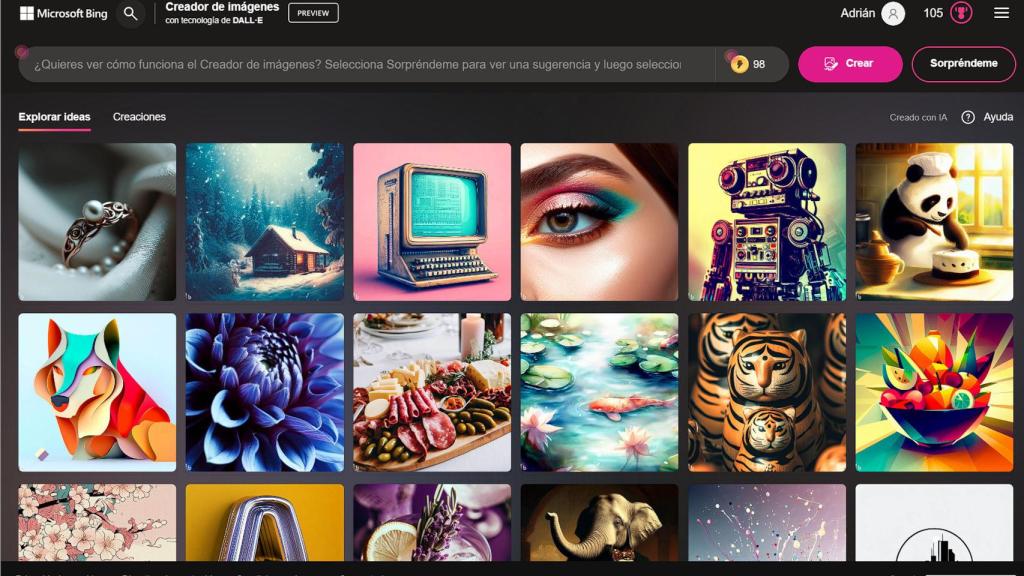 Creador de imágenes de Bing