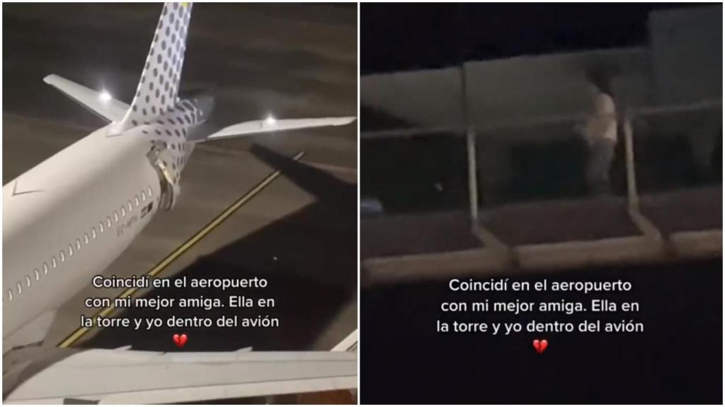 Reencuentro curioso en el Aeropuerto de A Coruña con un saludo desde el avión a la torre