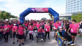 Inicio de la Marcha Asprona, en la mañana de este sábado en Valladolid.