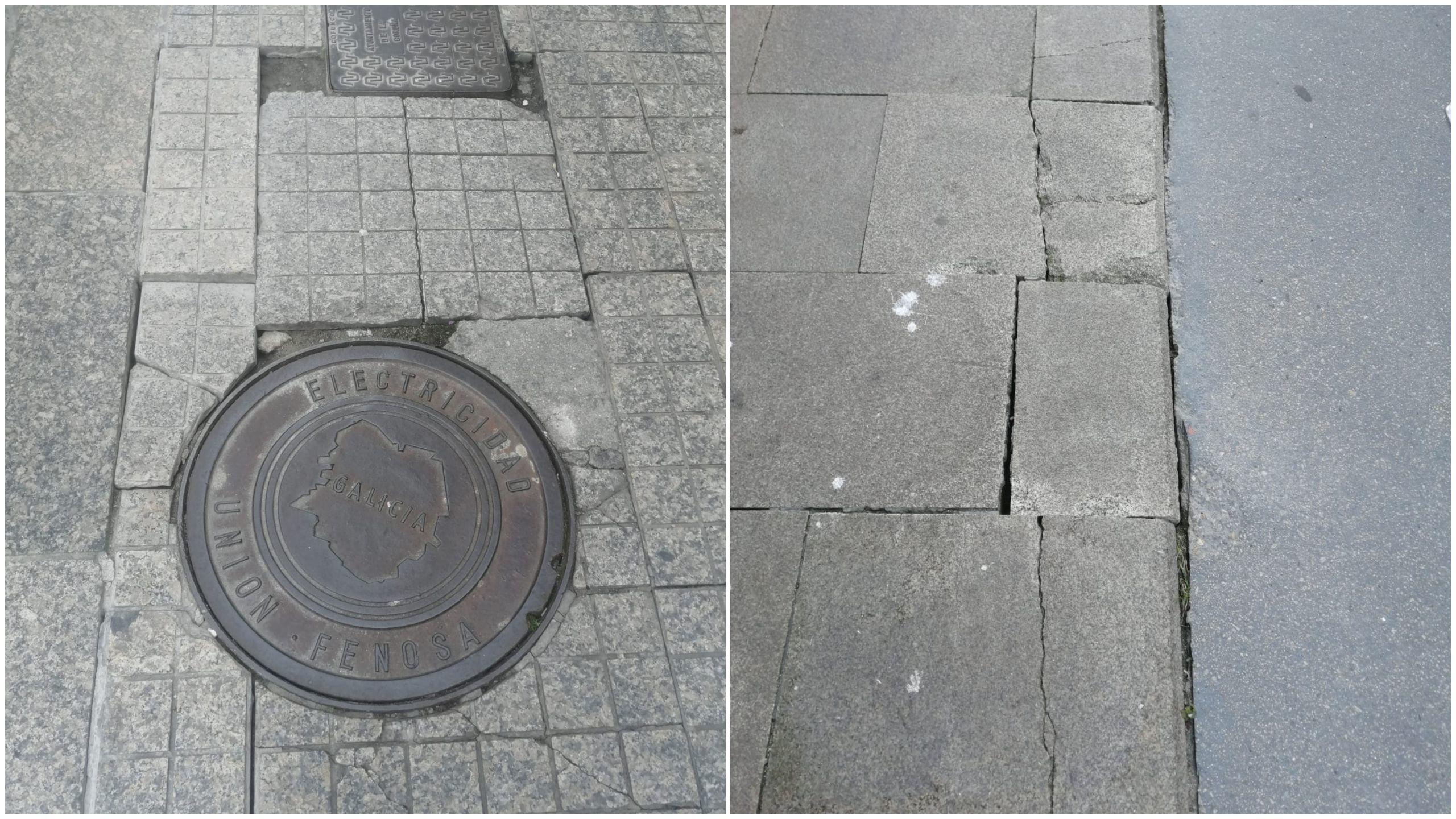 Calles deterioradas en el Orzán (Foto: Cedida)