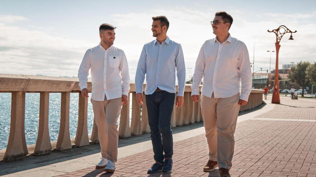 Los tres fundadores de Material: Javier Montes, Uxío Fraga y Juan Mauriz.