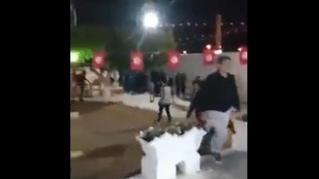 Imagen de los momentos posteriores al tiroteo.