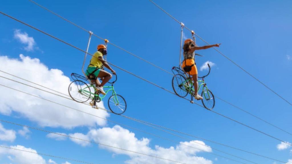 Una de las atracciones proyectadas son las bicicletas colgantes.