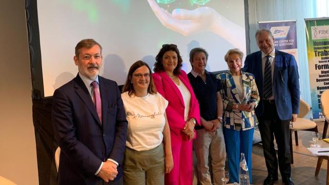 Carmen Quintanilla en el evento en Portugal. Foto: Afammer.