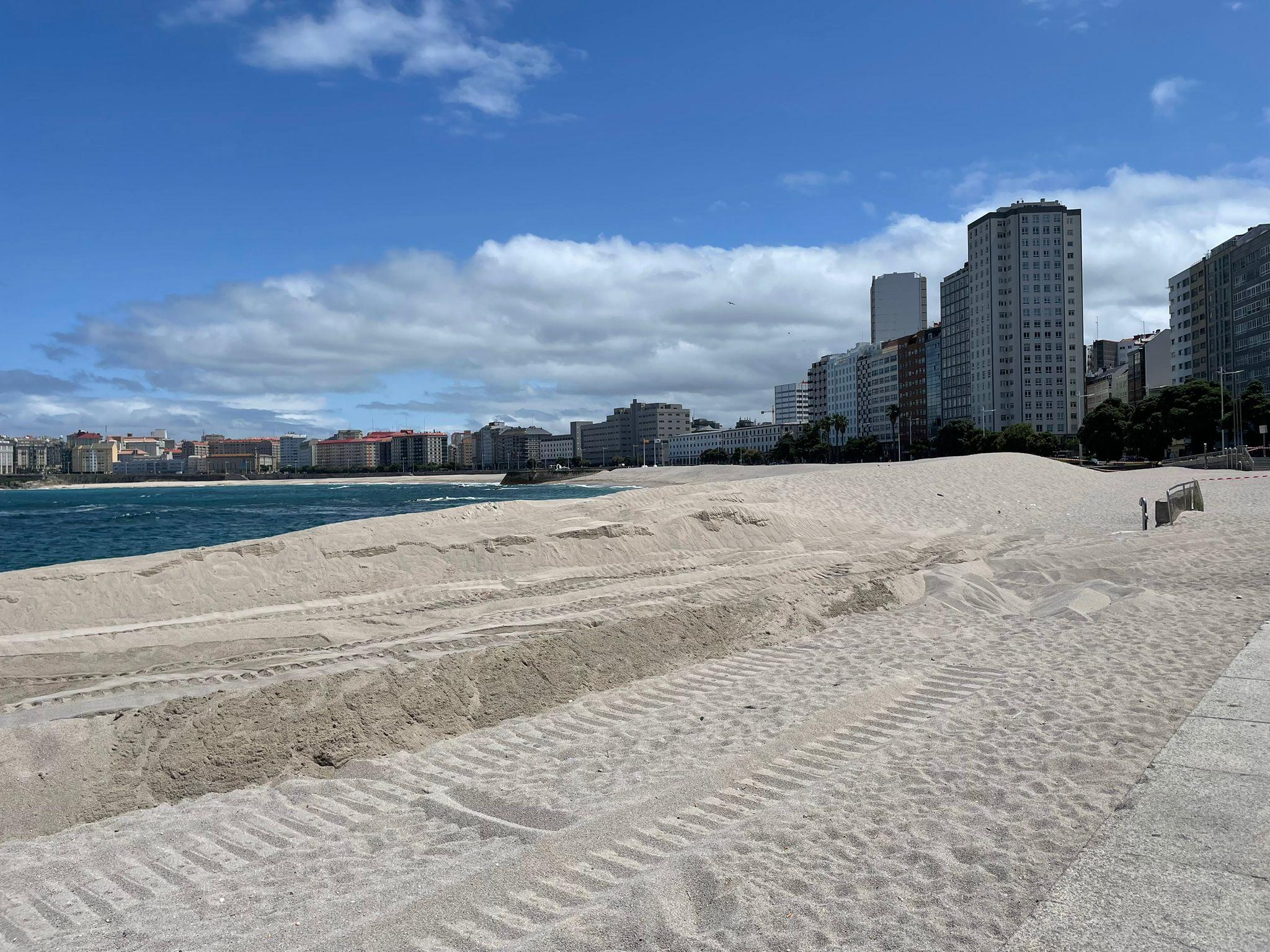 La duna de Riazor esta mañana