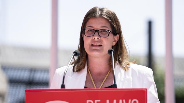 La alcaldesa socialista de Móstoles, Noelia Posse, en una imagen de archivo.