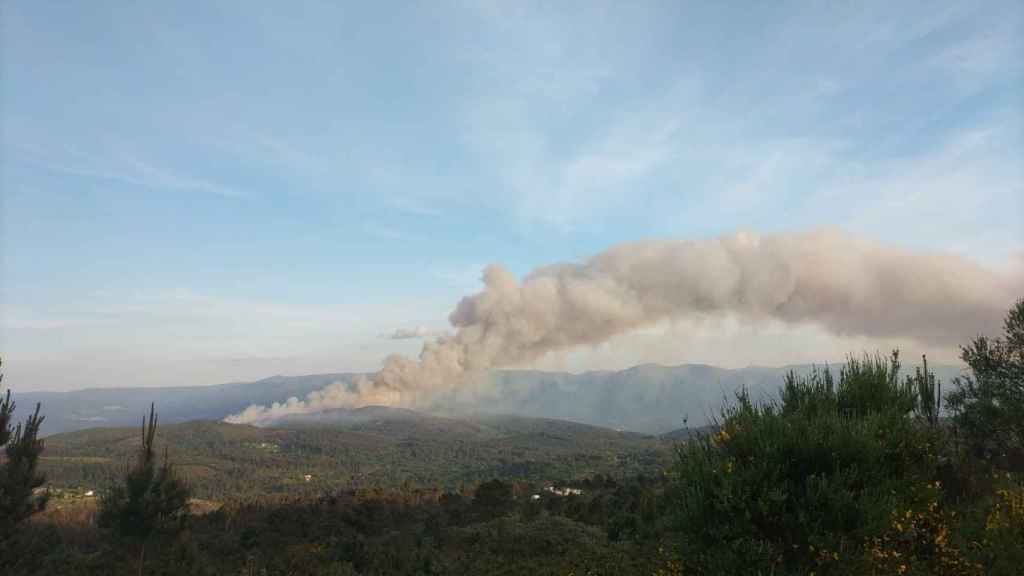 Incendio en Crecente (Pontevedra).