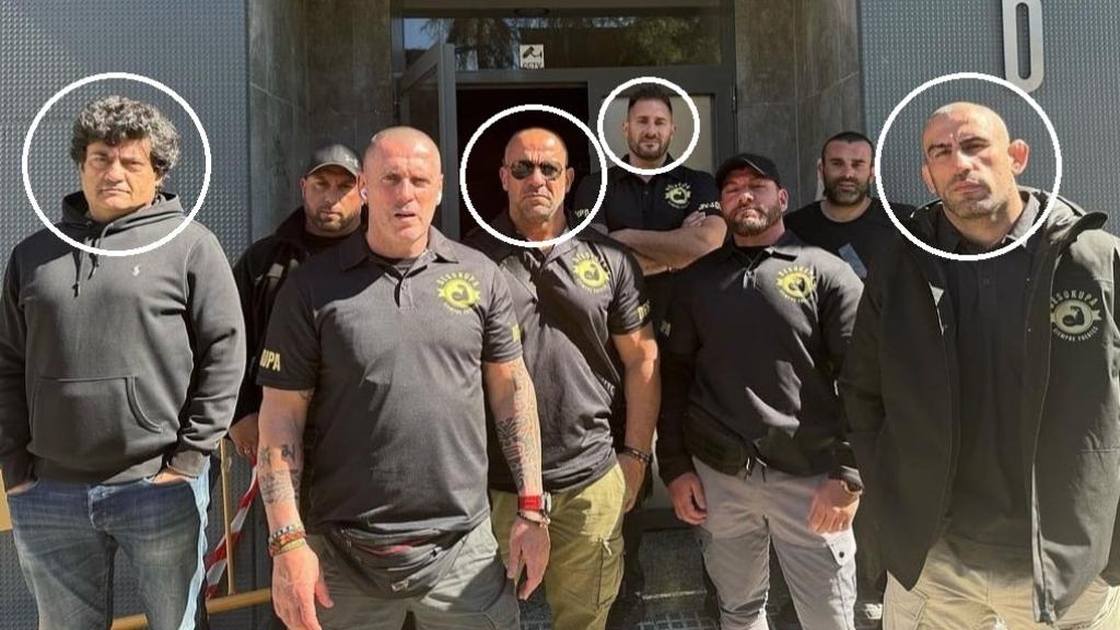 Rodeados de izquierda a derecha: Jorge Martín, Alex Swat, David Emporio y Daniel Toledo 'Jacaré'