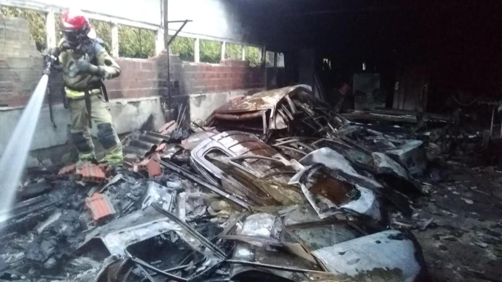 Imagen del incendio ocurrido en la jornada de ayer