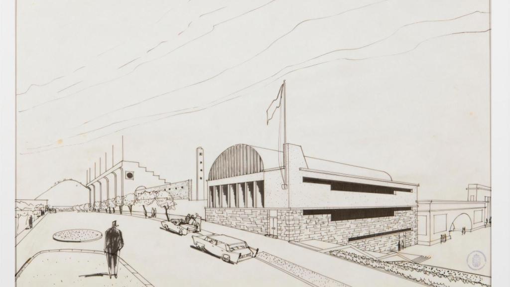 Piscina de Riazor. Imagen via archivosarquitectos.com