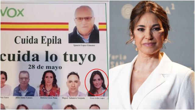 Cartel de los candidatos de Vox en Épila.