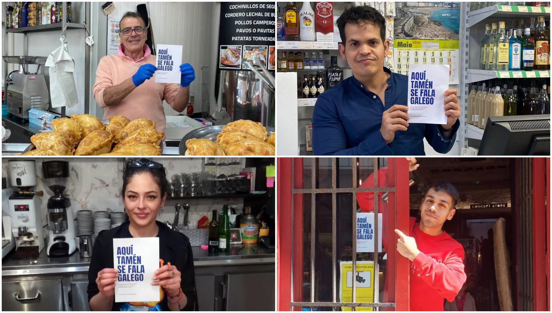 Algunos de los locales que han puesto el cartel (foto: IES Rafael Dieste)