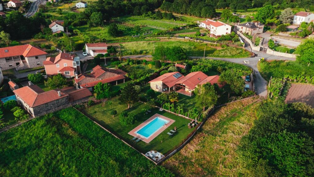 Vista aérea de Os Migueliños, Catoira.
