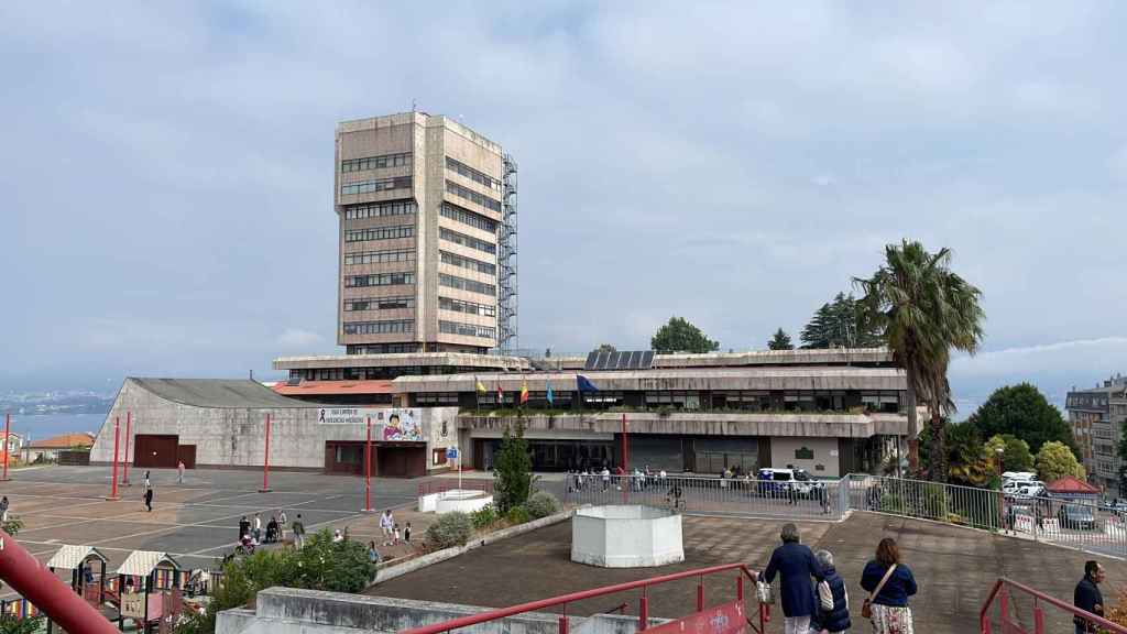 La plaza del Rey de Vigo en la mañana de este 28M.