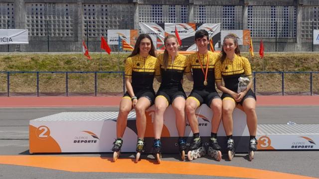 Adrián Alonso acudía al campeonato de España acompañado por sus compañeras Jimena Martín, Irene González y Adriana Gutiérrez