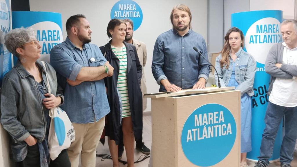Xan Xove comparece en rueda de prensa tras el fracaso de la Marea Atlántica en el 28M.