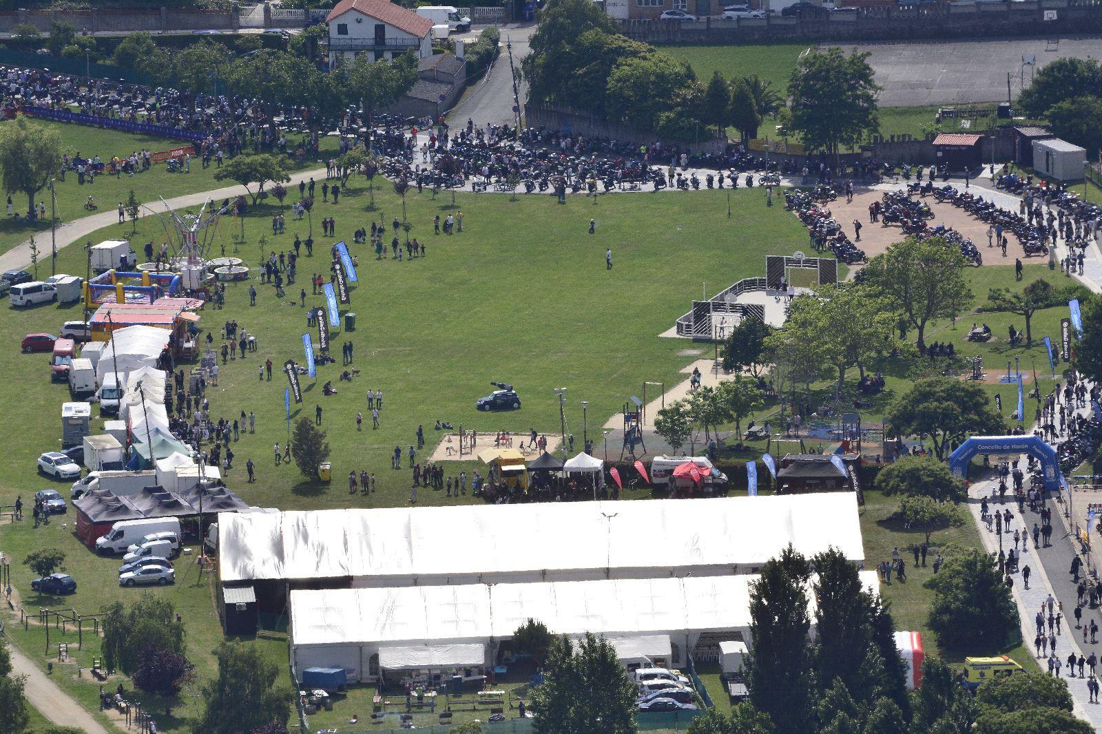 Vista aérea del espacio en el que se celebra la concentración. Imagen: cedida