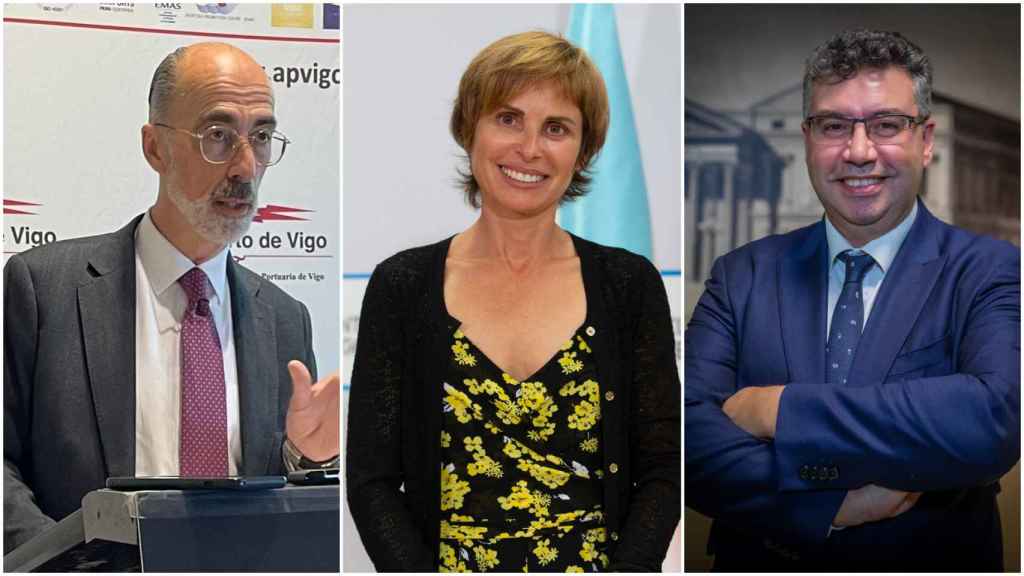 Jesús Vázquez Almuiña, Nava Castro y Javier Bas.