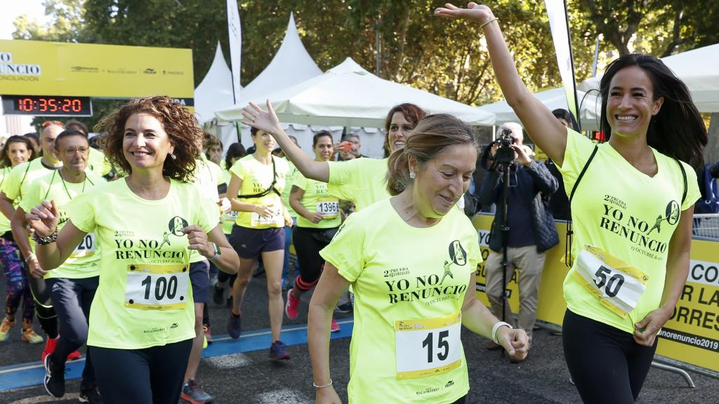 Begoña Villacís durante una carrera deportiva.