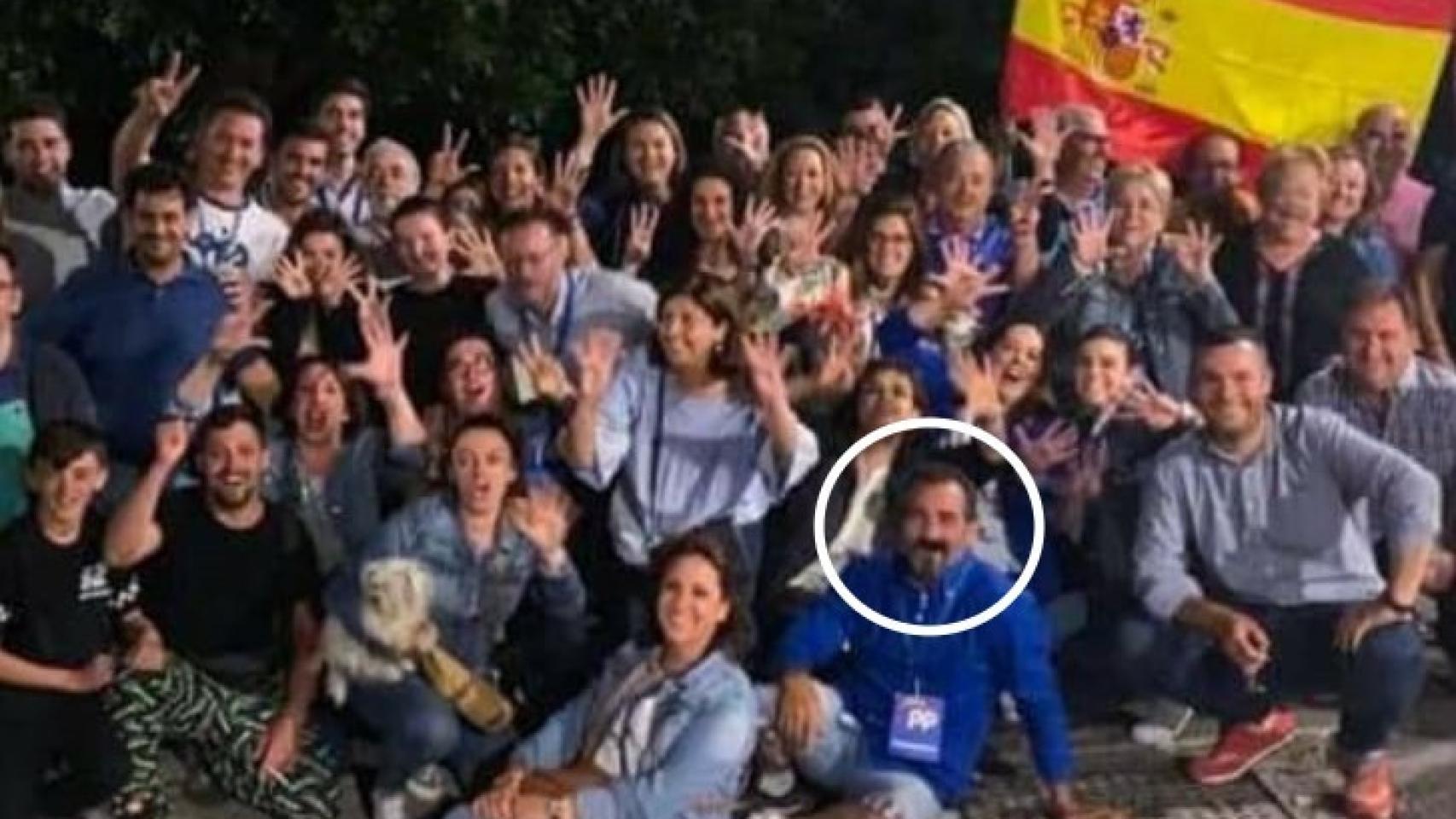 Luisón, el sepulturero, de apoderado del Partido Popular de Mojácar en las elecciones de 2019.