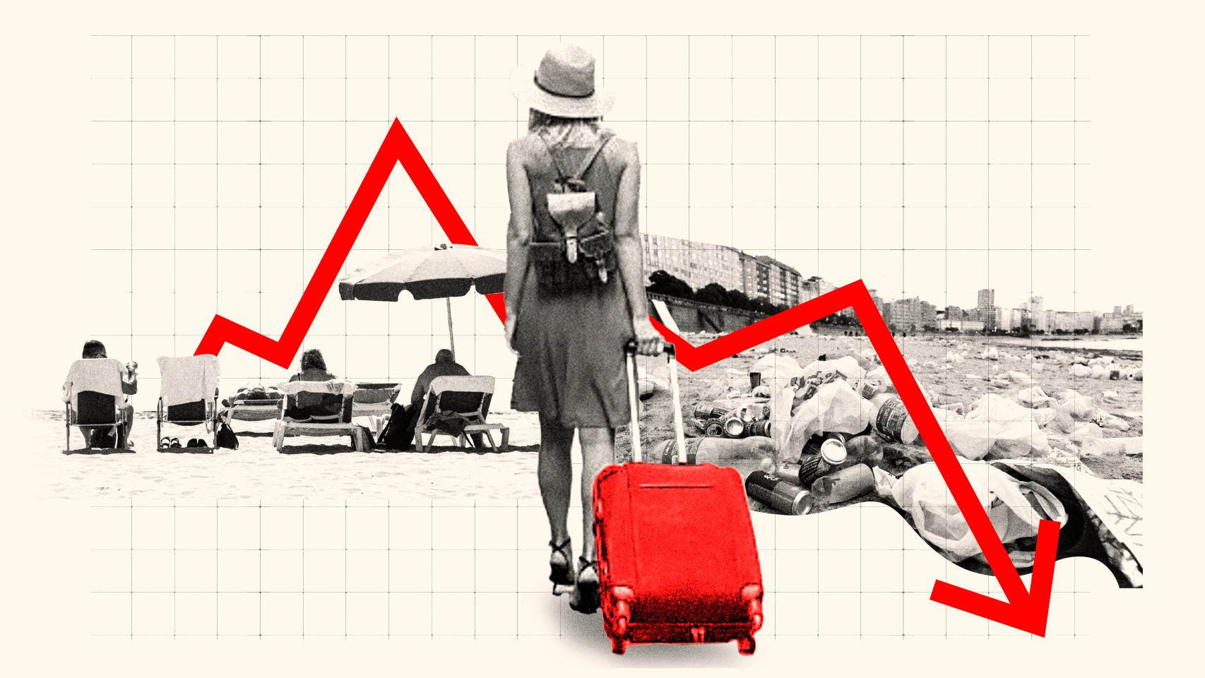 Ilustración del turismo 'low cost' en España.