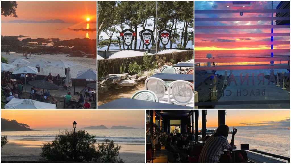 Selección de cinco terrazas para disfrutar de los mejores atardeceres en la ría de Vigo.