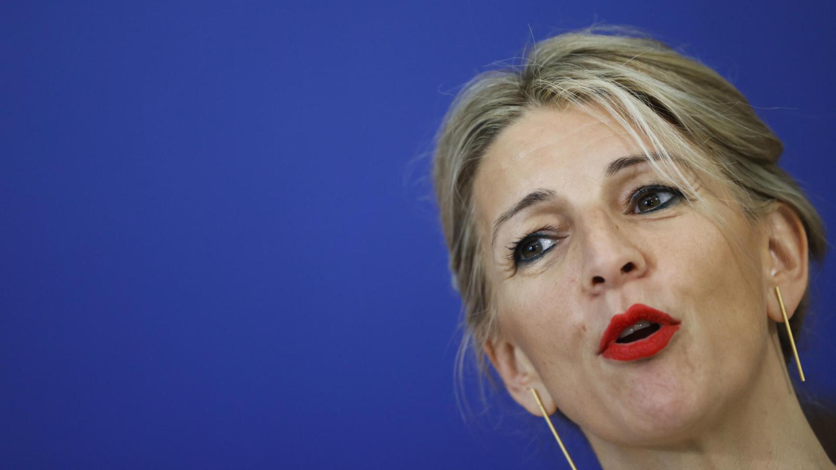 La vicepresidenta segunda y líder de Sumar, Yolanda Díaz, este viernes en Madrid.