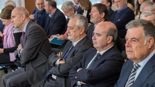 Imagen del juicio de los ERE en la Audiencia Provincial de Sevilla./