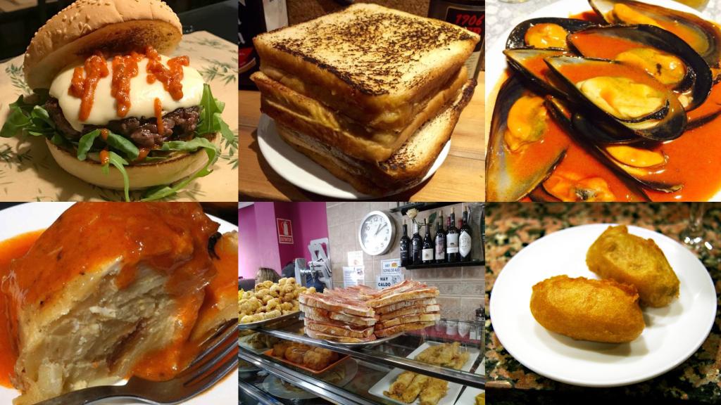 Collage con algunas de las tapas de los bares más baratos de Zamora