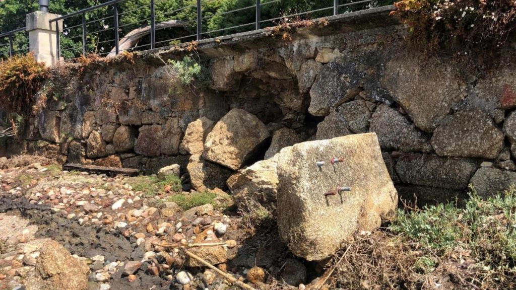 Daños en el paseo marítimo.