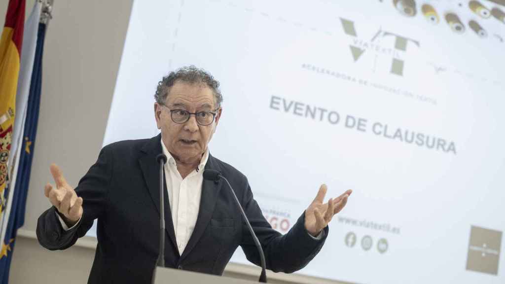 Roberto Verino durante el evento de clausura de VíaTextil.