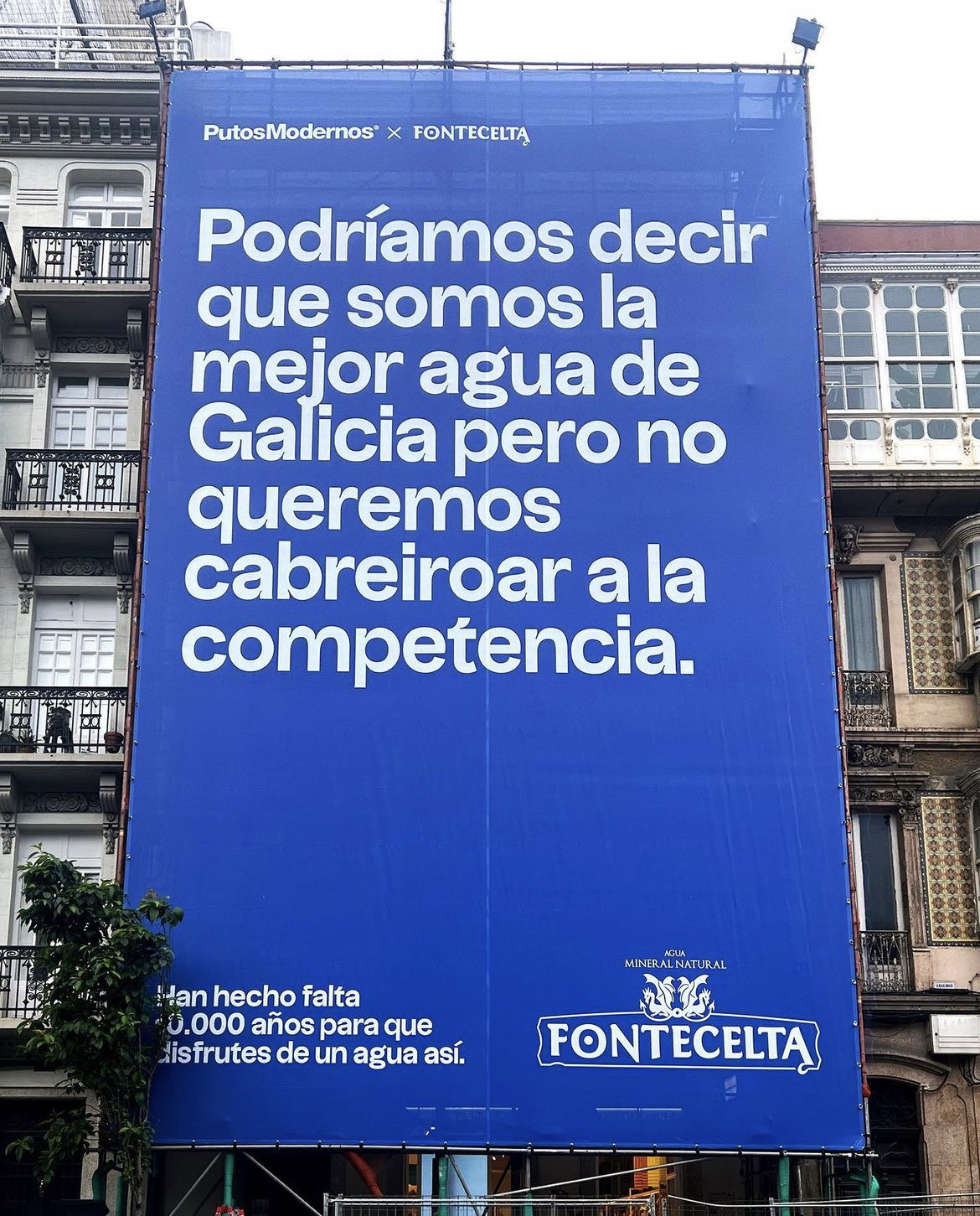 Lona de la campaña de Fontecelta. (Instagram Fontecelta).