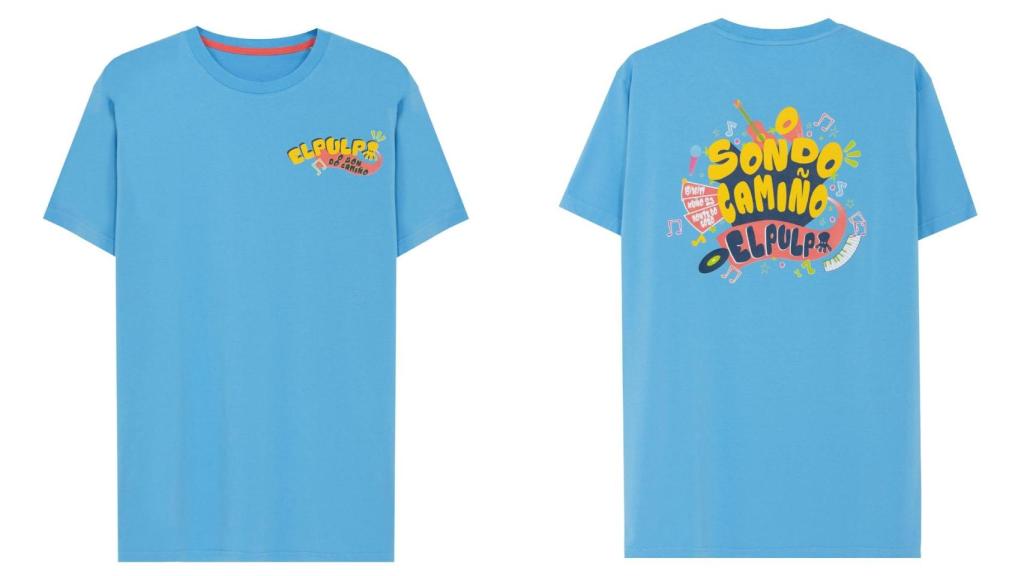 Una de las camisetas de ElPulpo y O Son do Camiño.