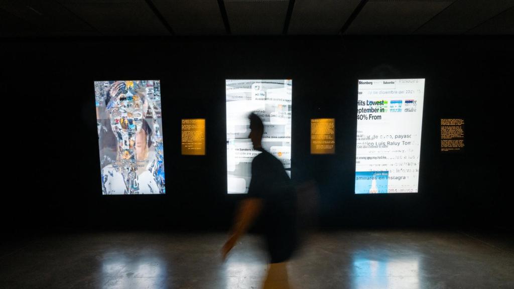 Vista de la instalación 'Data Heartbreak', de Domestic Data Streamers. Foto: Fundación Telefónica