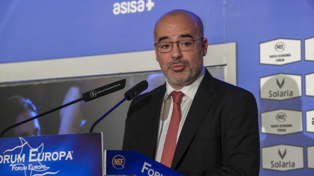 El delegado del Gobierno, Francisco MartÍn, este jueves en un desayuno informativo del Fórum Europa.