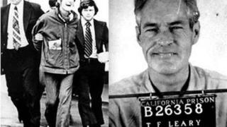 Timothy Leary, arrestado por agentes federales por trafico de drogas, conspiración y evasión de impuestos.
