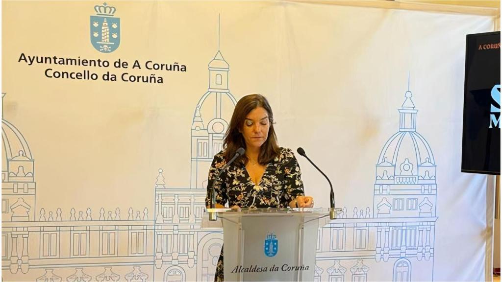 Inés Rey en rueda de prensa