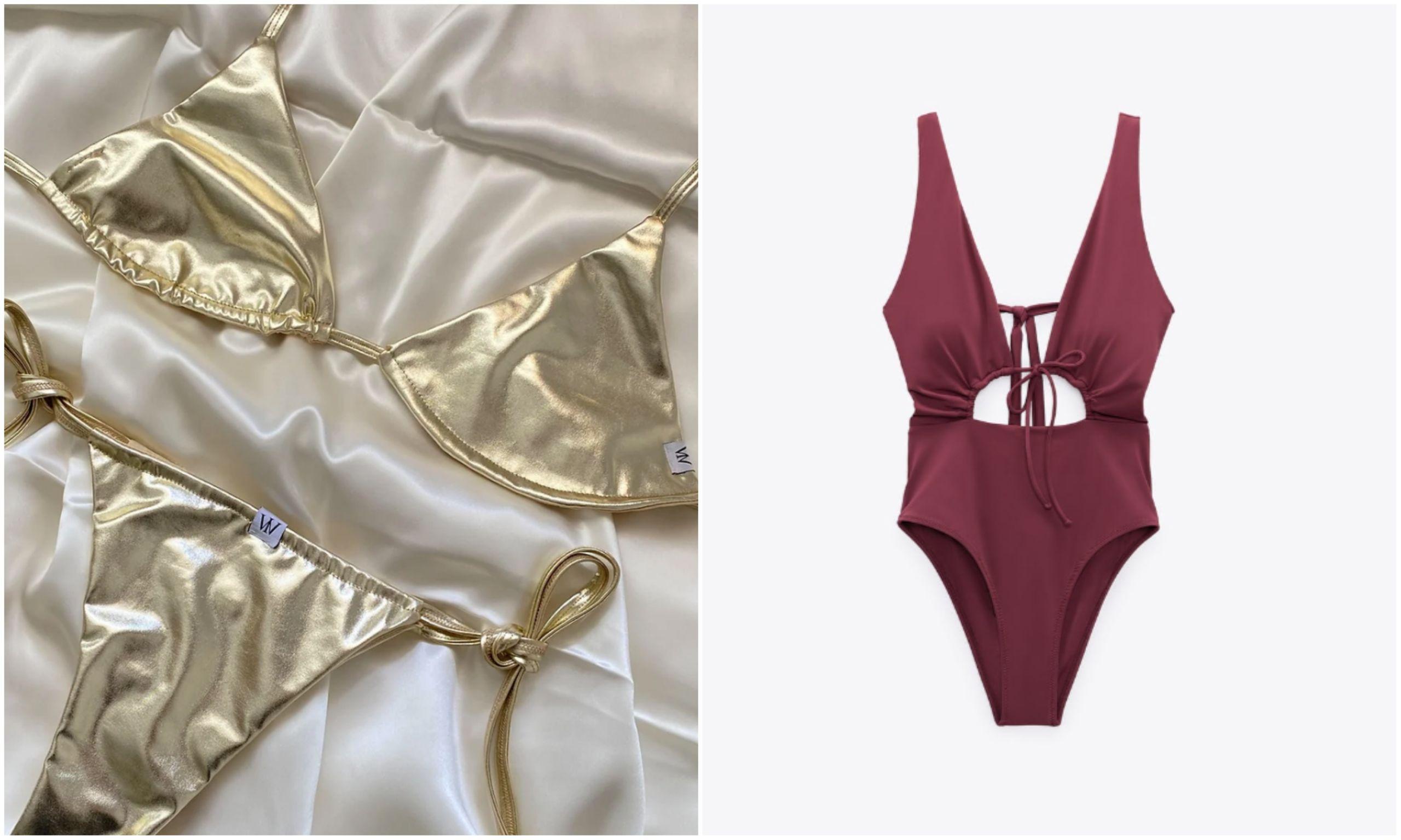 Bikini de Isabel Works (a la izquierda) y bikini de Zara (a la derecha)