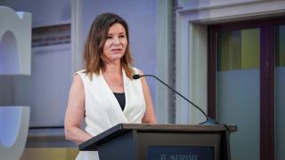 La Secretaria de Transporte, María José Rallo, durante su intervención en el Observatorio de Movilidad de EL ESPAÑOL-INVERTIA.