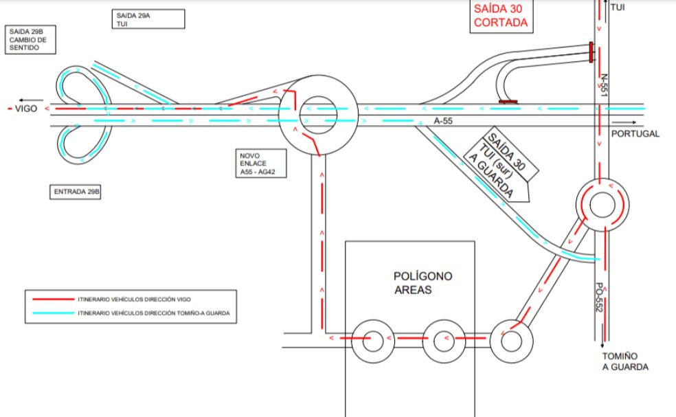Plano de los cortes y desvíos de tráfico que se habilitarán.