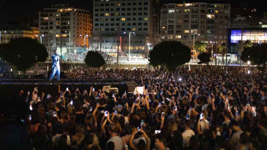 Actuación de C. Tangana en el Muelle de Trasatlánticos el 23 de agosto de 2022.