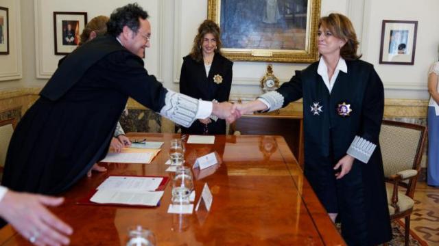 Dolores Delgado toma posesión como fiscal de Sala de Derechos Humanos y Memoria Democrática, el pasado 16 de junio./