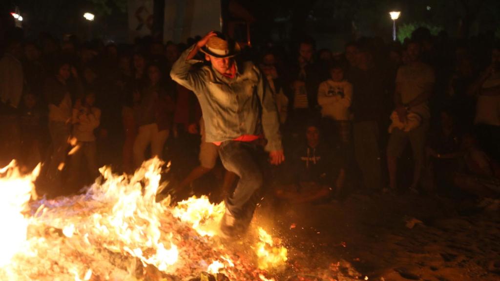 Noche de San Juan en Valladolid en una foto de archivo