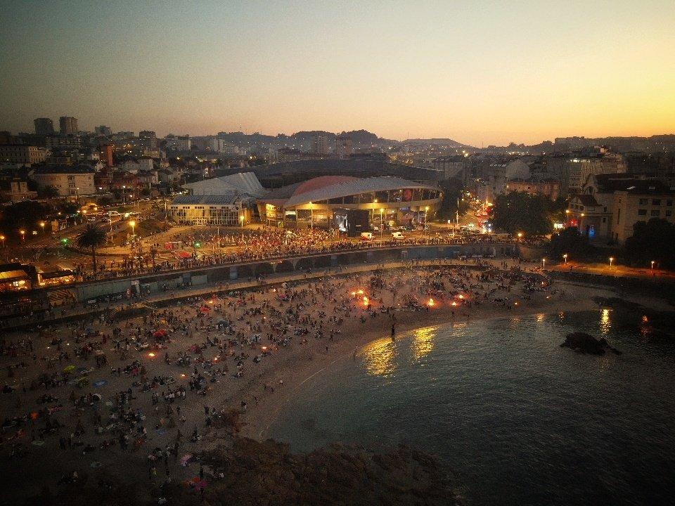 Noche de San Juan 2023 en A Coruña (Foto: Policía Local)