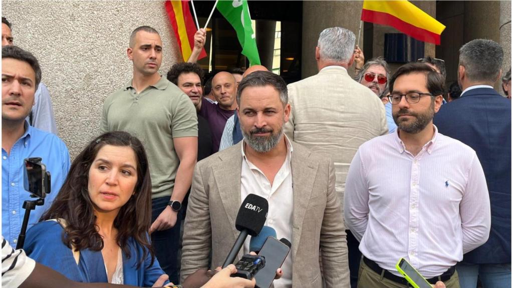 Santiago Abascal este lunes en el Palacio de la Ópera de A Coruña