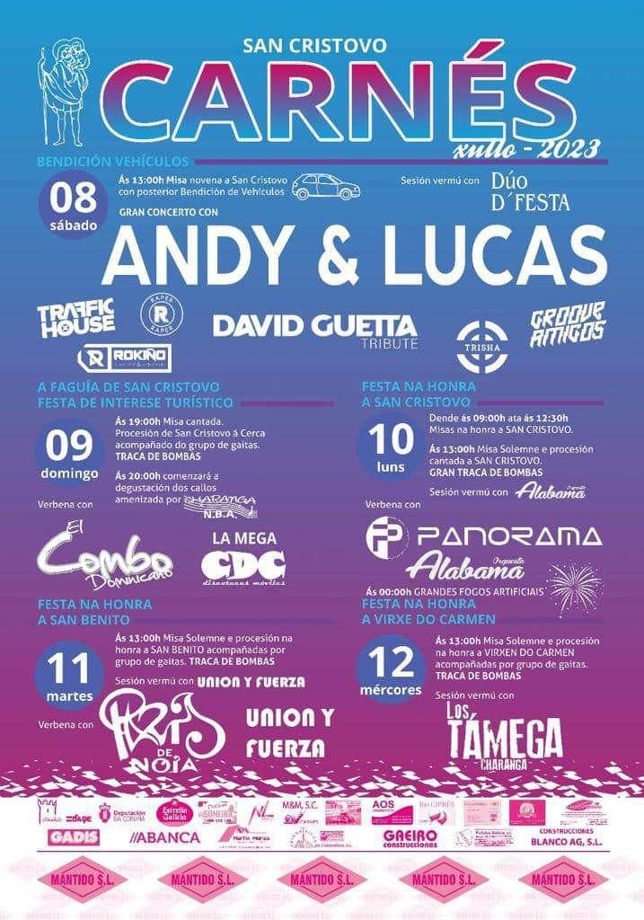 Cartel de las fiestas de San Cristovo de Carnés